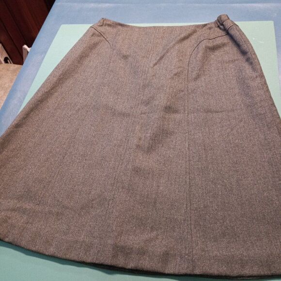 Talbots Petites Italian Wool Fabrics Womens 14 Gray Skirt  Cottagecore - Picture 1 of 5